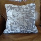 Lavender House Textured Taupe Velvet Cushion