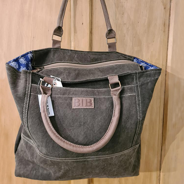 Lavender House Brown Leather Handbag