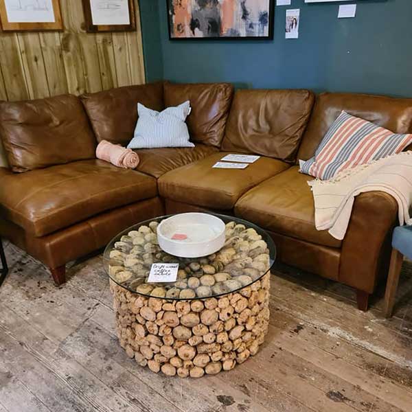 Pre-loved Leather Corner Sofa